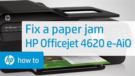 hp officejet 4620 e all in one printer|Fixing a Paper Jam .